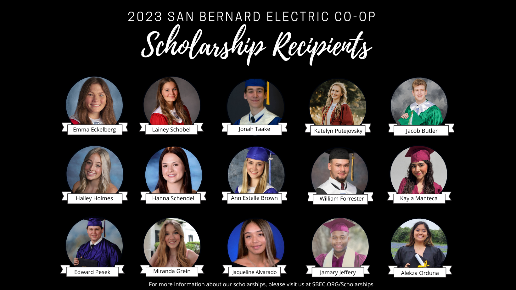 2023 Scholarship Recipients 