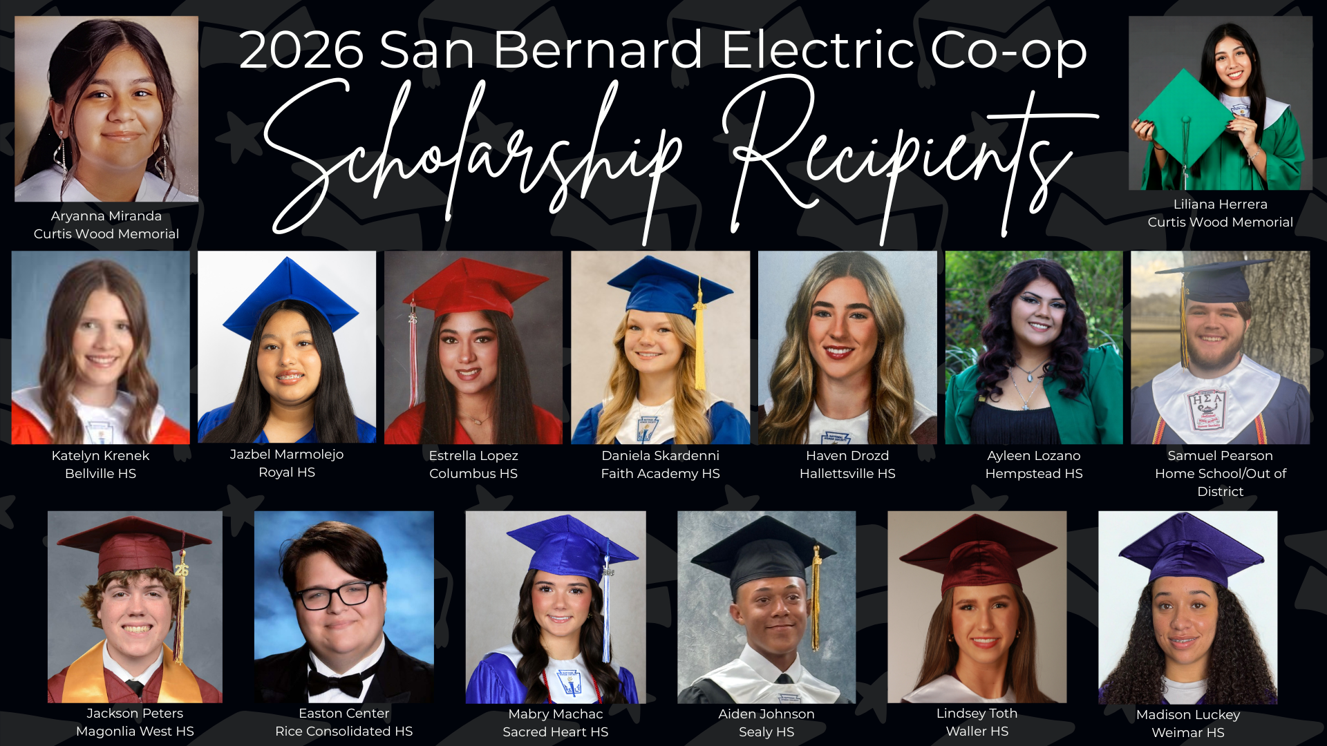 2026 Scholarship Recipients 